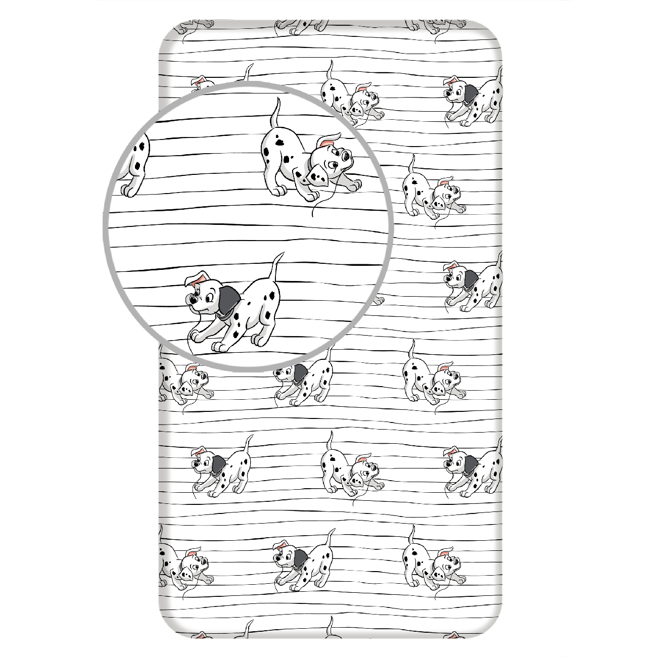 Disney 101 Dalmatiërs Fitted sheet Patch - Single - 90 x 200 cm - Cotton