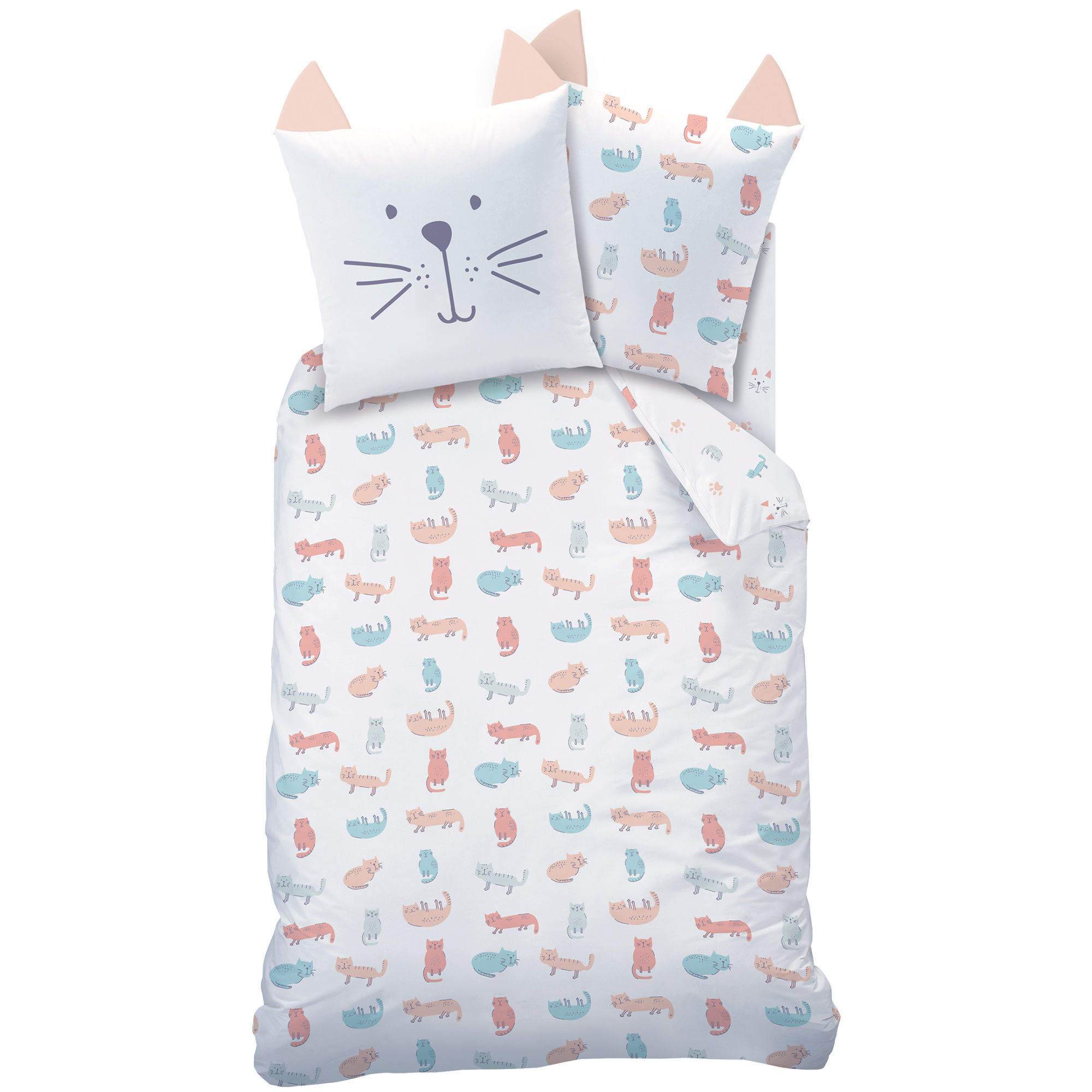 Matt & Rose Duvet cover Miaou - Single - 140 x 200 cm - Cotton