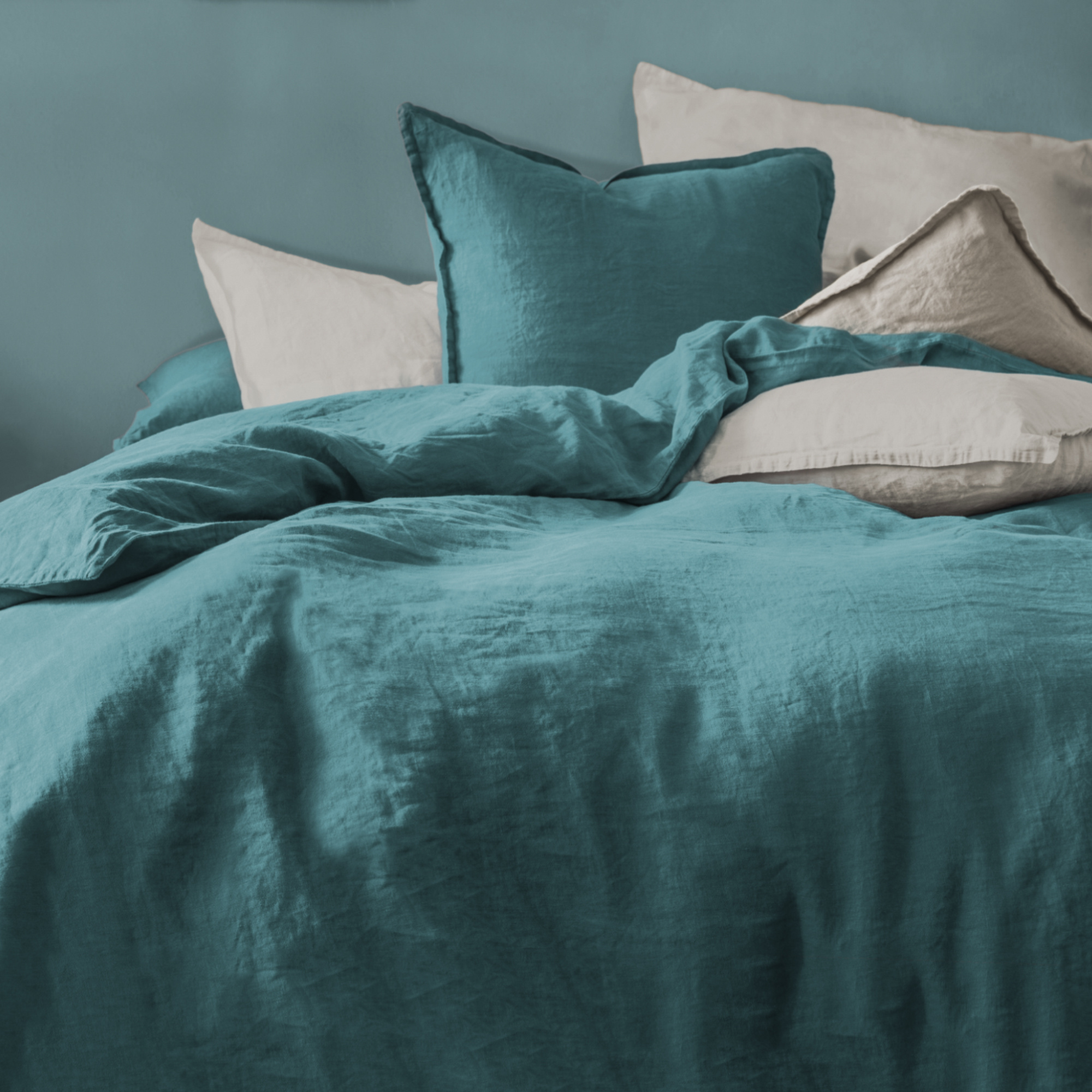 Matt & Rose Duvet cover Green - Lits Jumeaux - 240 x 220 cm, without pillowcases - 100% Linen