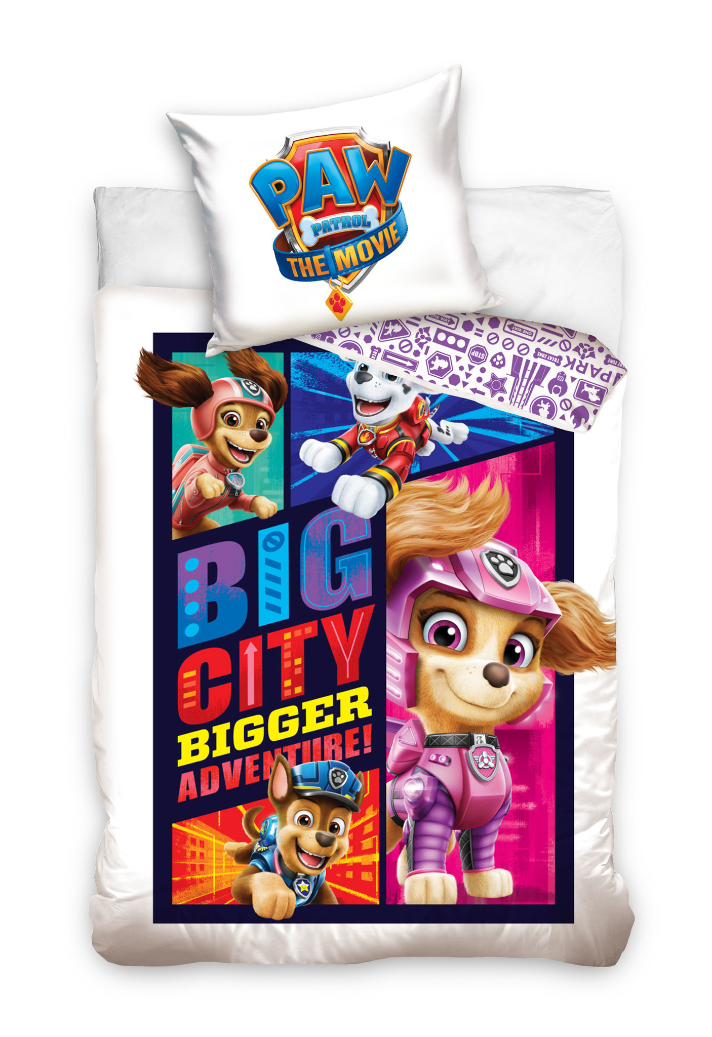 Paw Patrol Dekbedovertrek Big City - Eenpersoons - 140  x 200 cm - Katoen