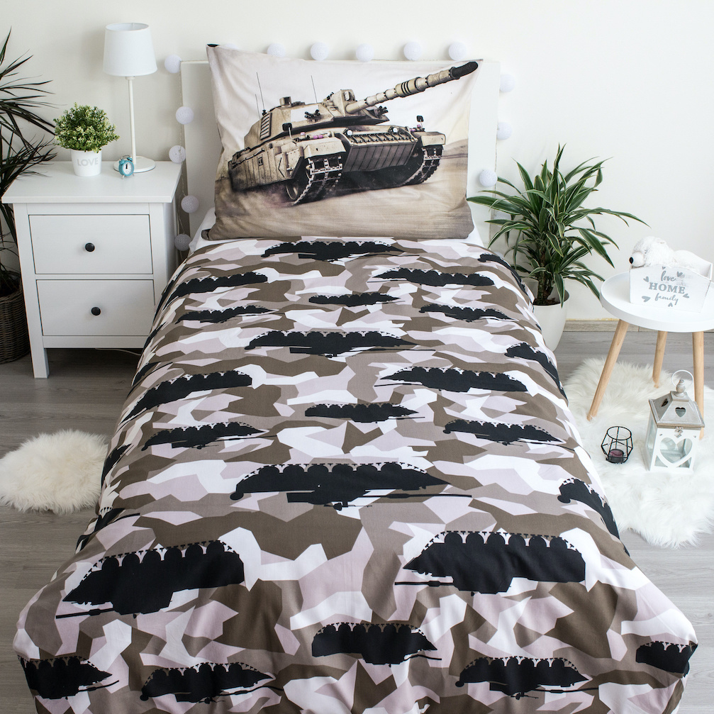 Tank Duvet cover Camouflage - Single - 140 x 200 cm - Cotton