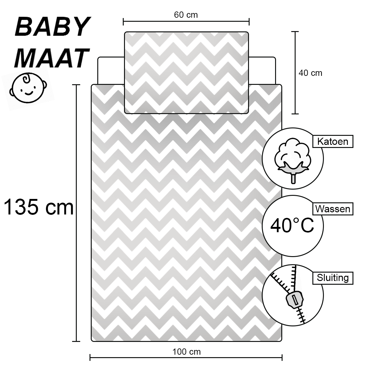 Cocomelon BABY Dekbedovertrek Baa Baa Black Sheep - 100 x 135 cm - Katoen