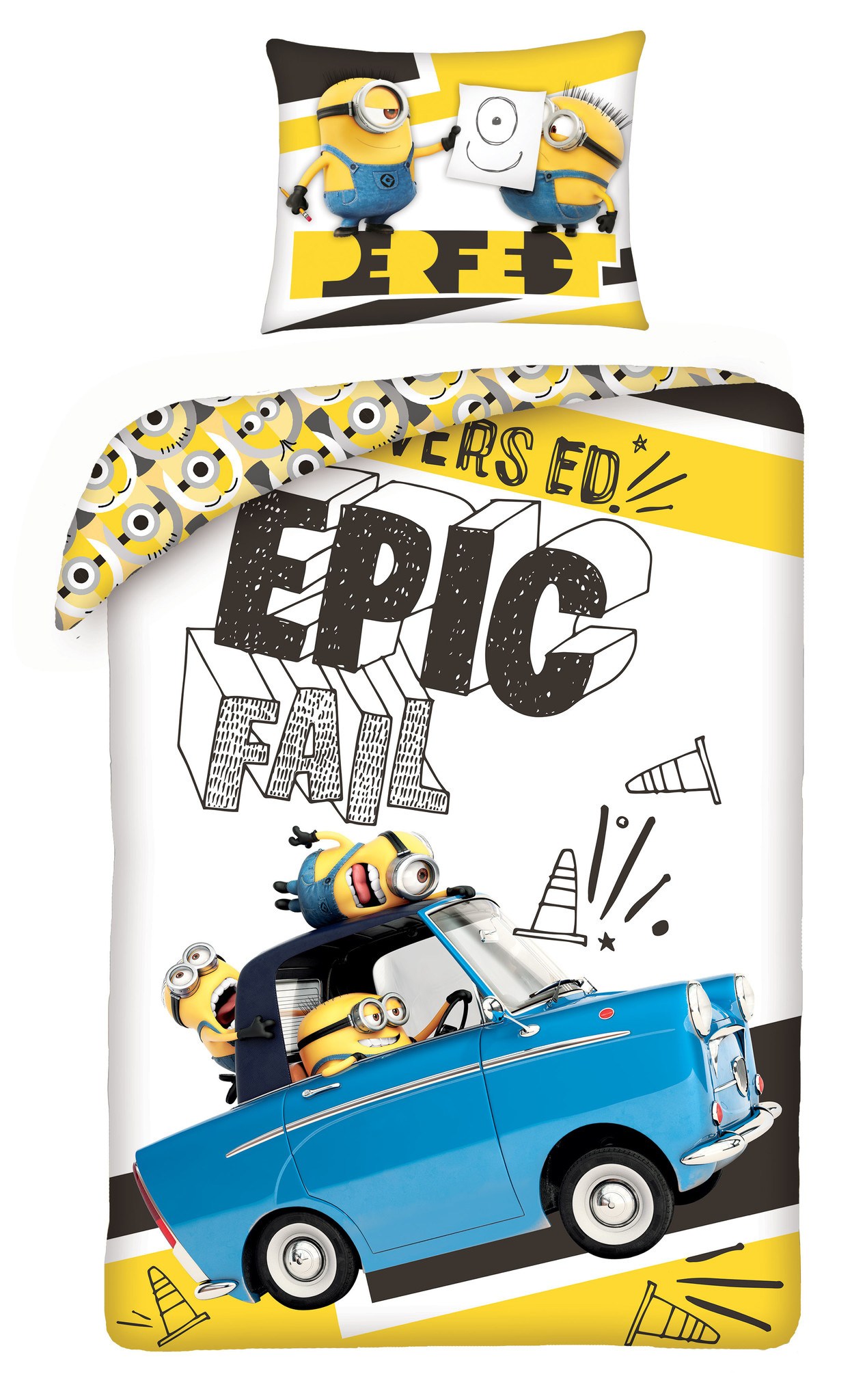 Minions Dekbedovertrek Epic Fail - Eenpersoons - 140 x 200 cm - Katoen