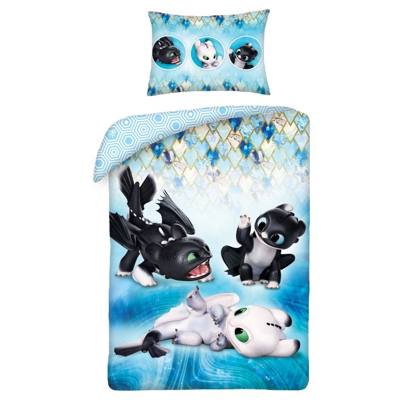 How to Train your Dragon BABY Dekbedovertrek Baby Dragon Speeltijd - 100 x 135 cm - Katoen