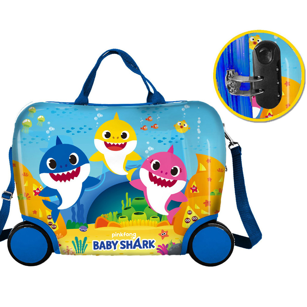 Baby Shark Reiskoffer - 40 x 32 x 20 cm - Blauw