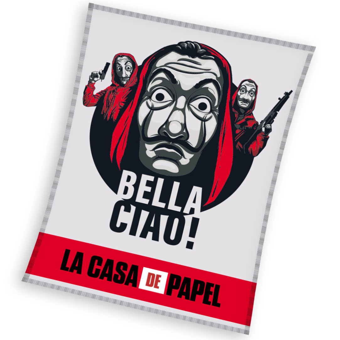 La Casa de Papel Fleece blanket Bella Ciao - 150 x 200 cm - Polyester