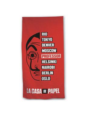 La Casa de Papel strandlaken El Professor 70 x 140 cm katoen