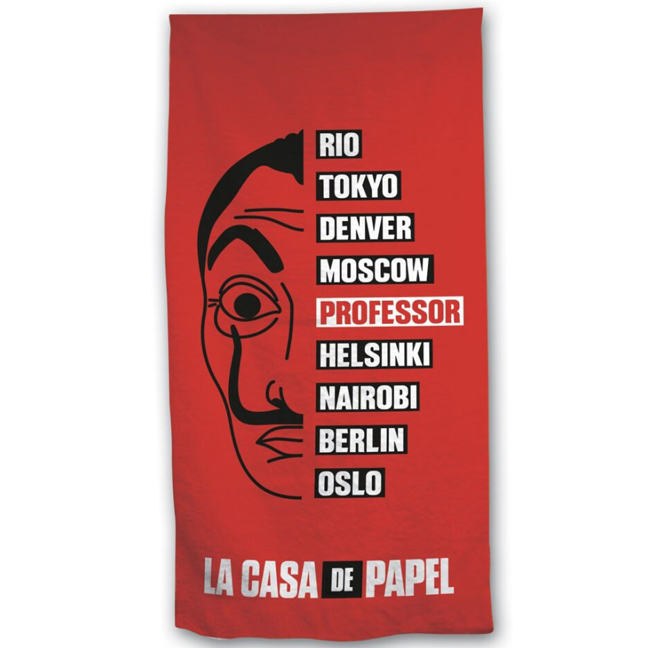 La Casa de Papel Beach towel El Professor - 70 x 140 cm - cotton