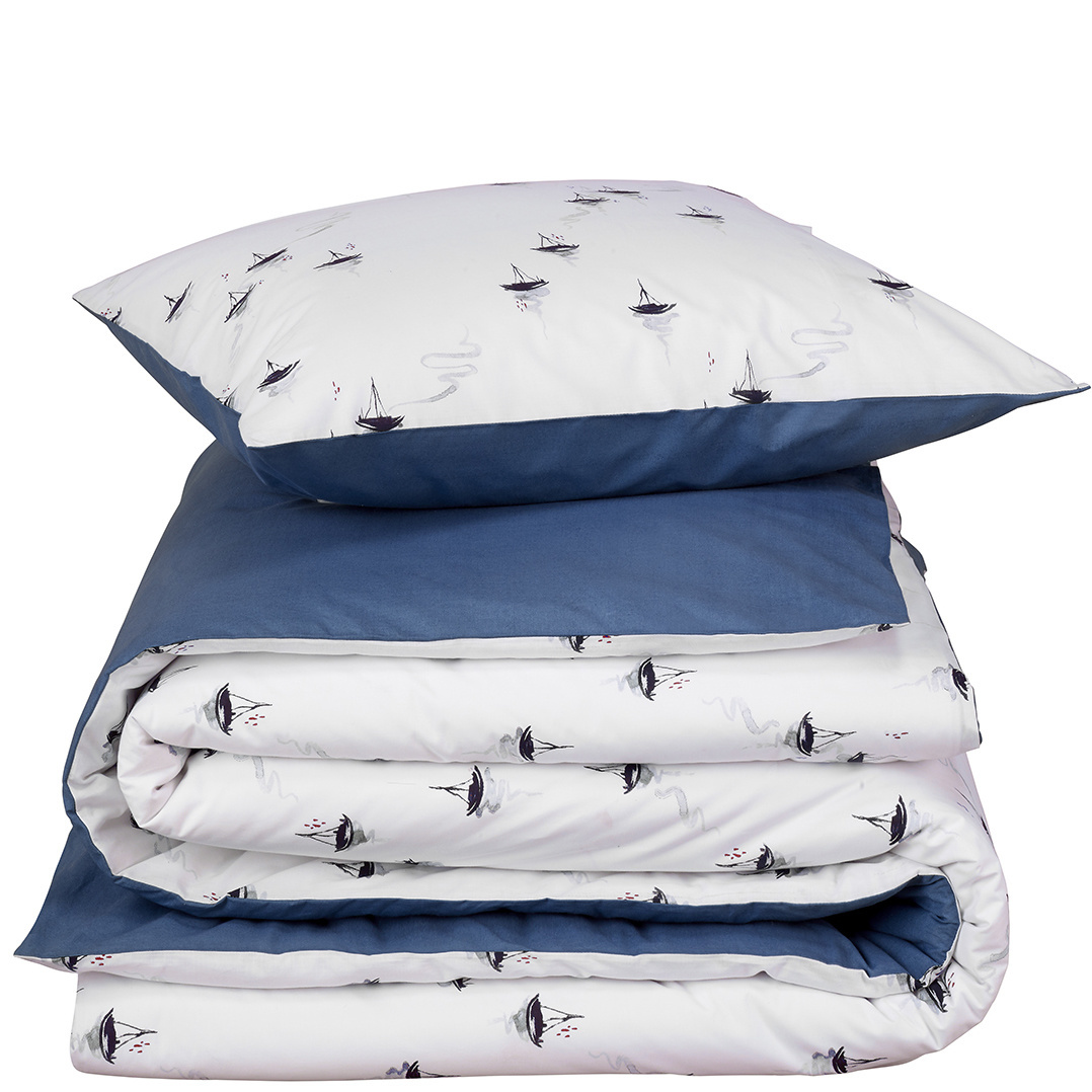 De Witte Lietaer Duvet cover Hiroshi Blue Horizon - Single - 140 x 200/220 - Cotton Percale