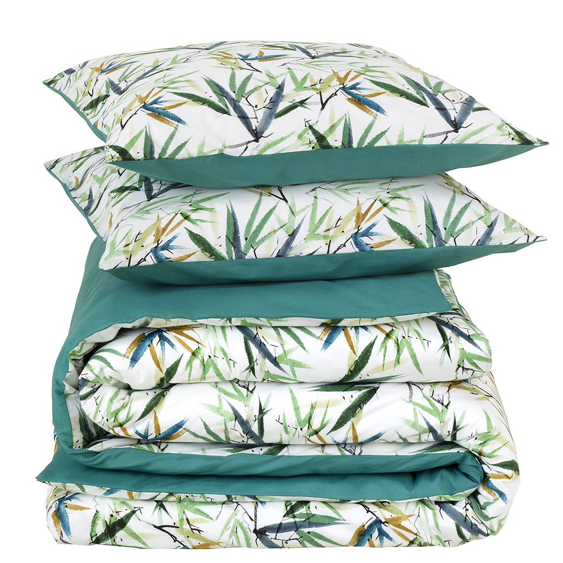 De Witte Lietaer Duvet cover Salix Deep Jungle -Hotel size - 260 x 240 cm - Cotton Perkal