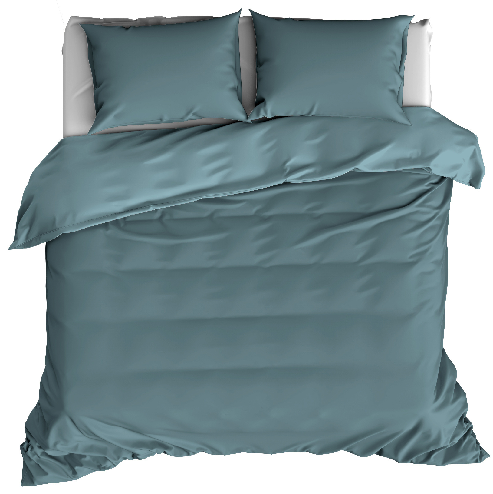 De Witte Lietaer Duvet cover Cotton Satin Olivia - Double - 200 x 200/220 cm - Green