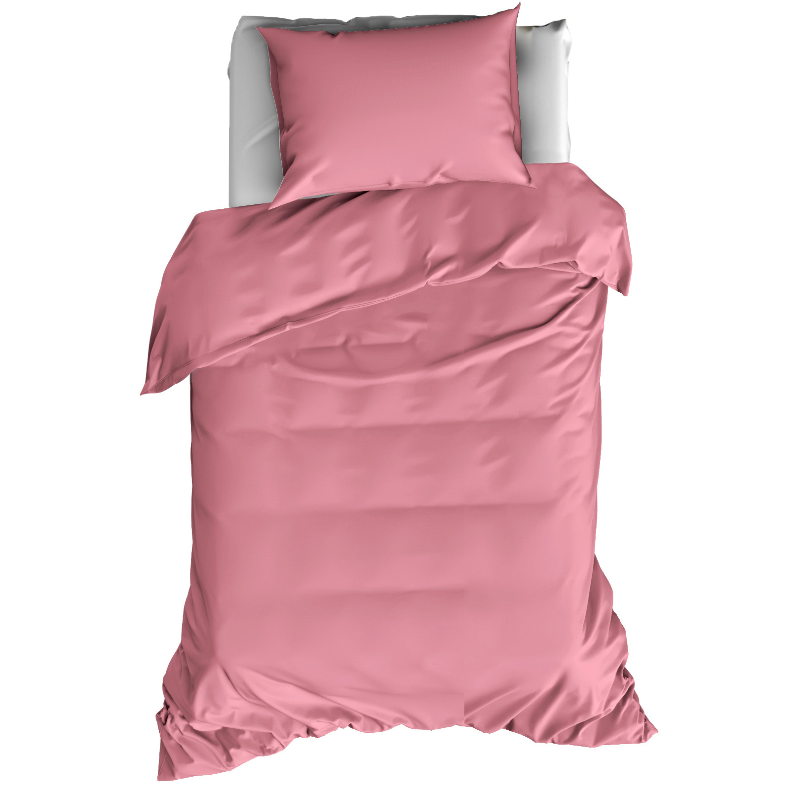 De Witte Lietaer Duvet cover Cotton Satin Olivia - Single - 140 x 200/220 cm - Pink