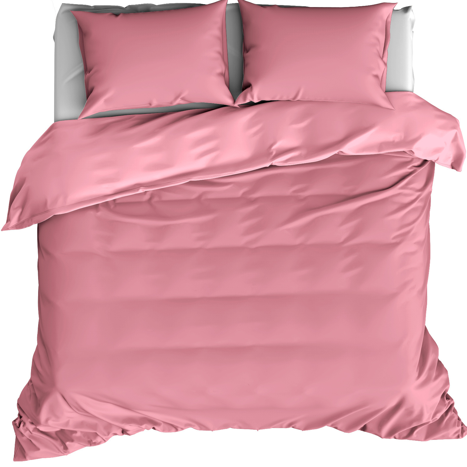 De Witte Lietaer Duvet cover Cotton Satin Olivia - Lits Jumeaux - 240 x 220 cm - Pink