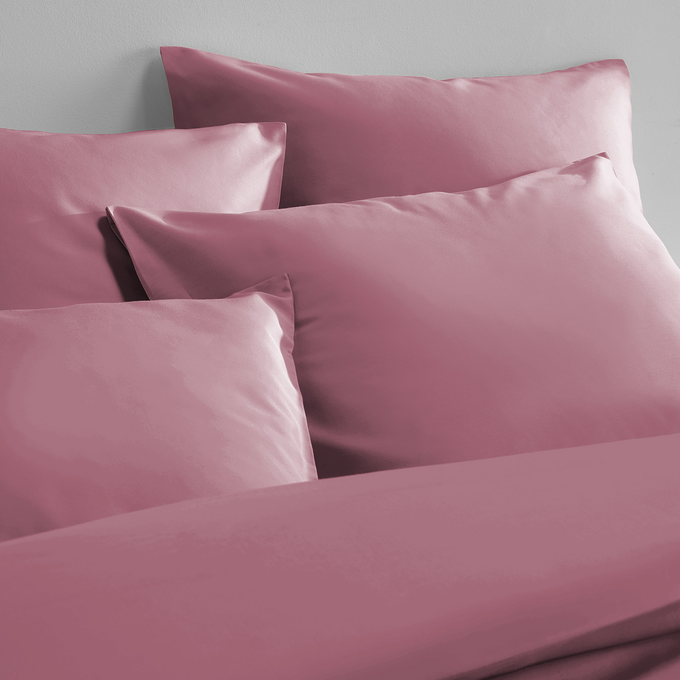 De Witte Lietaer Duvet cover Cotton Satin Olivia - Lits Jumeaux - 240 x 220 cm - Pink
