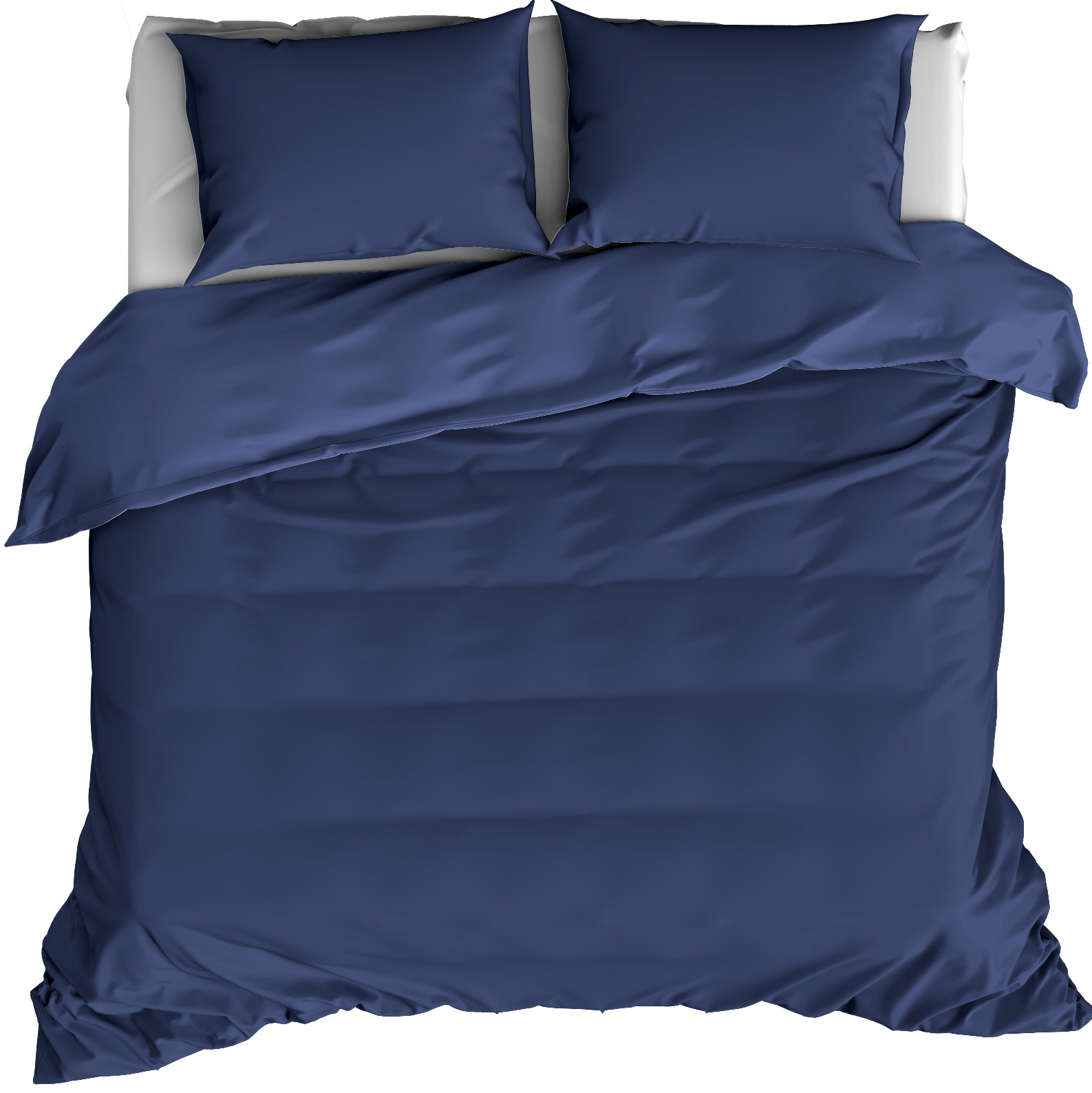 De Witte Lietaer Duvet cover Cotton Satin Olivia - Double - 200 x 200/220 cm - Blue