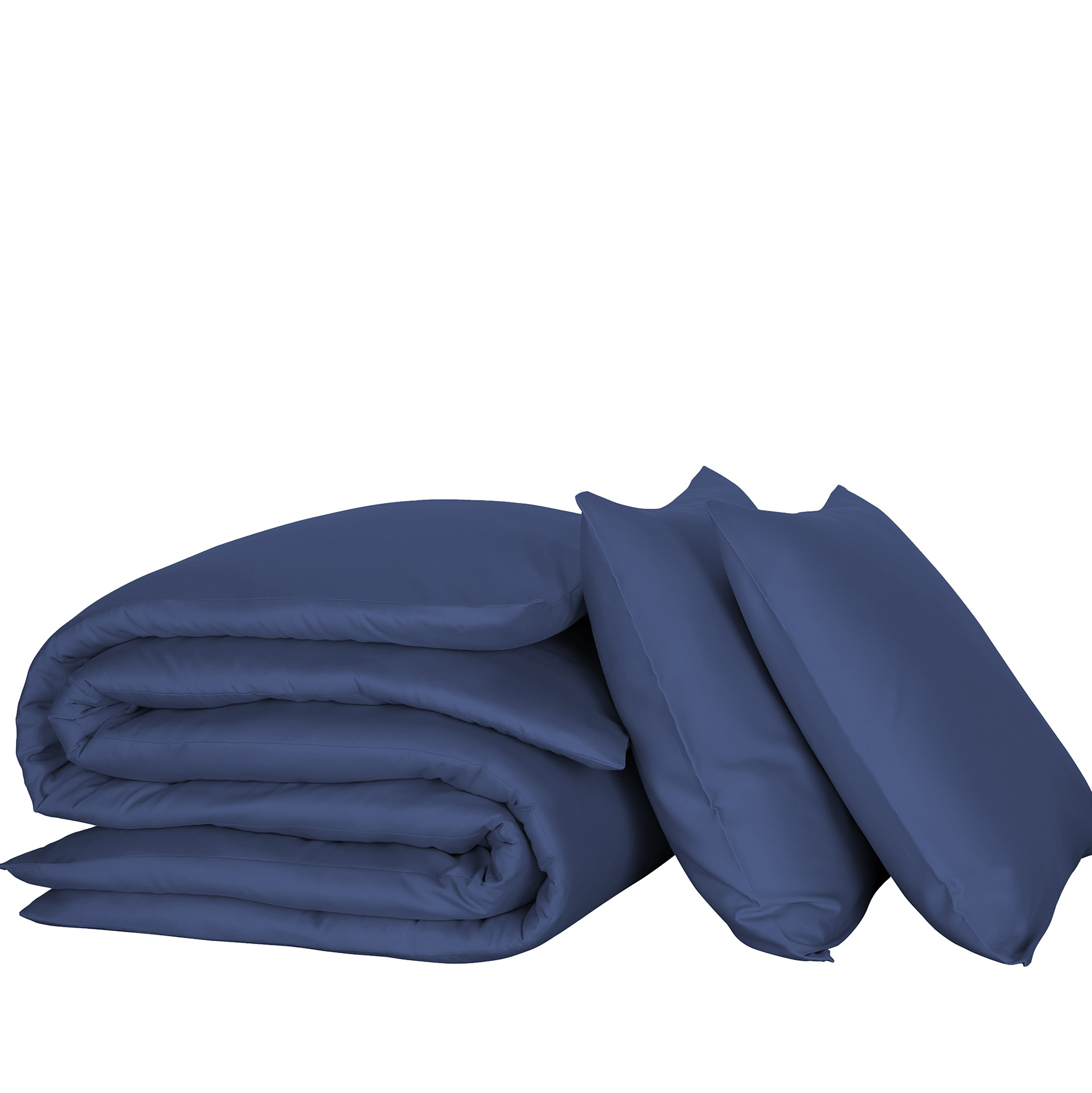 De Witte Lietaer Duvet cover Cotton Satin Olivia - Double - 200 x 200/220 cm - Blue