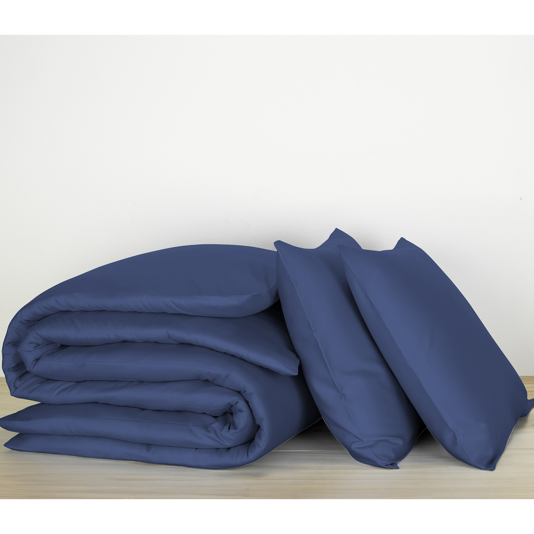 De Witte Lietaer Duvet cover Cotton Satin Olivia - Lits Jumeaux - 240 x 220 cm - Blue