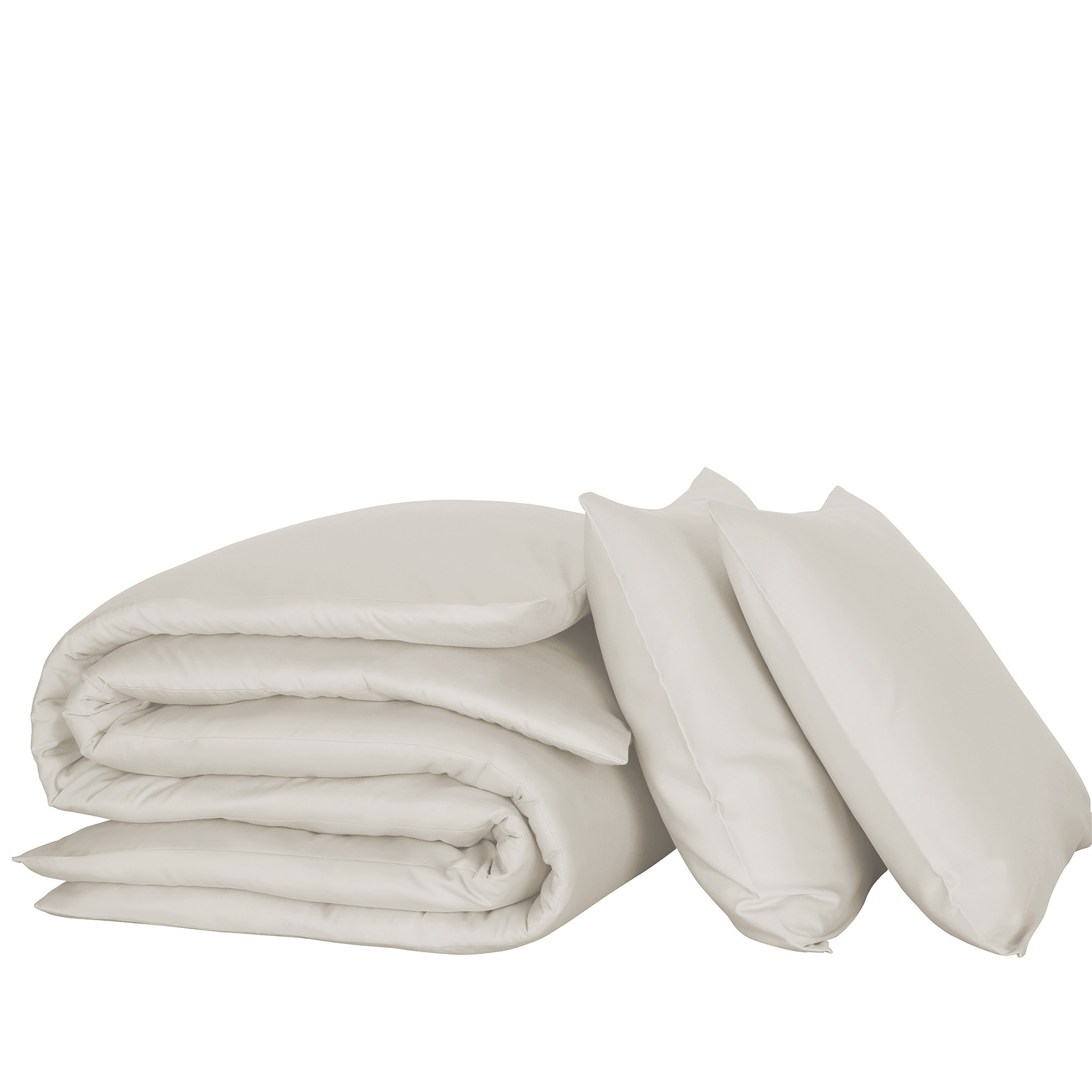 De Witte Lietaer Dekbedovertrek Katoen Satijn Olivia - Lits Jumeaux - 240 x 220 cm - Beige