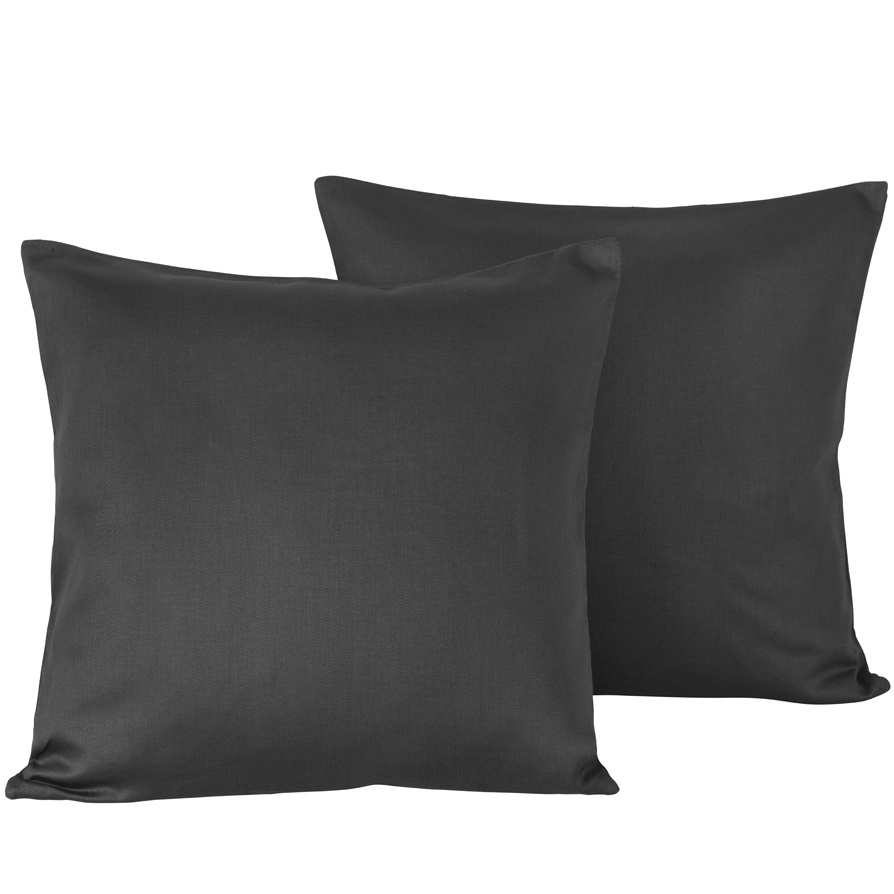 De Witte Lietaer Decorative pillowcase OLIVIA ebony 2/40x40-bag-YKK zipper