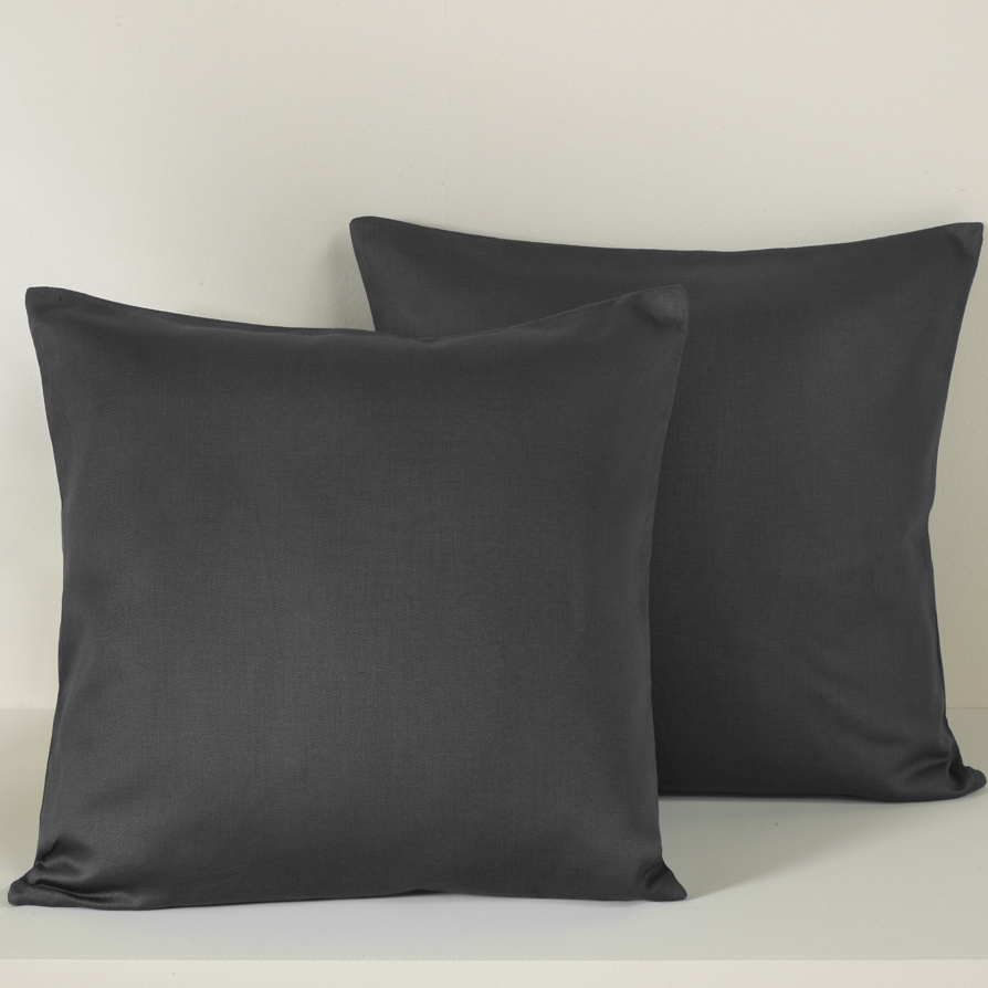 De Witte Lietaer Decorative pillowcase OLIVIA ebony 2/40x40-bag-YKK zipper