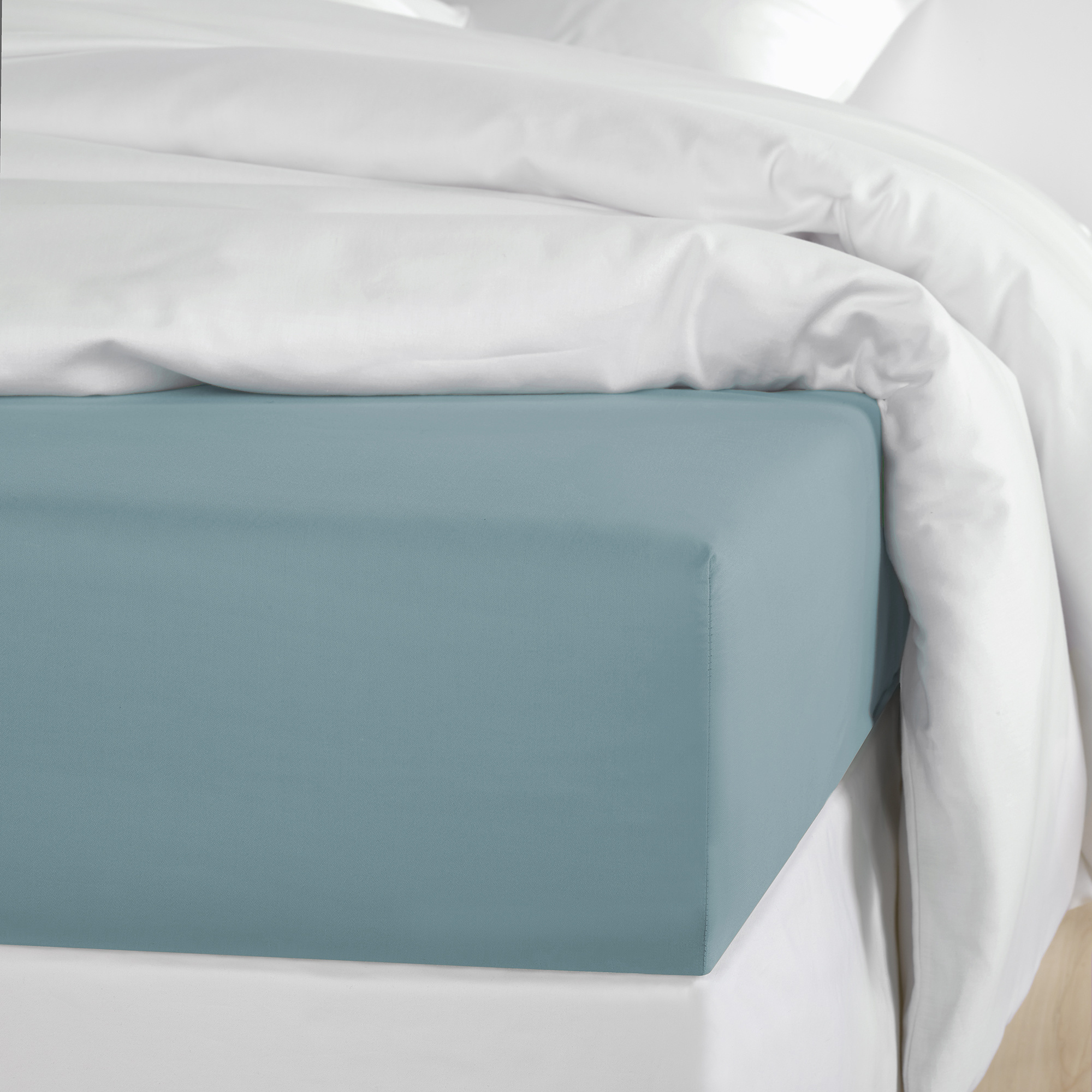 De Witte Lietaer Sheet set Olivia - Single - 180 x 280 cm - Green - Satin cotton