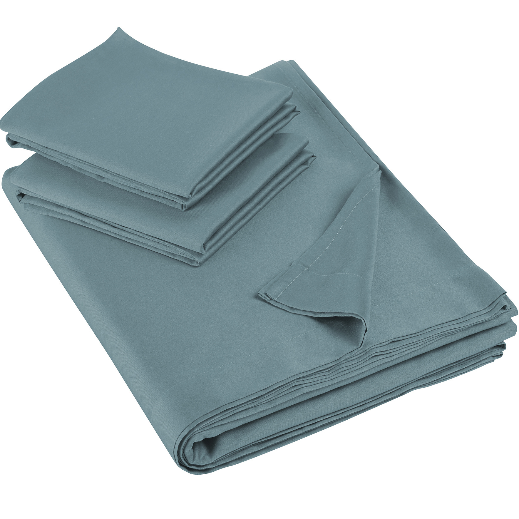 De Witte Lietaer Sheet set Olivia - Double - 280 x 280 cm - Green - Satin cotton