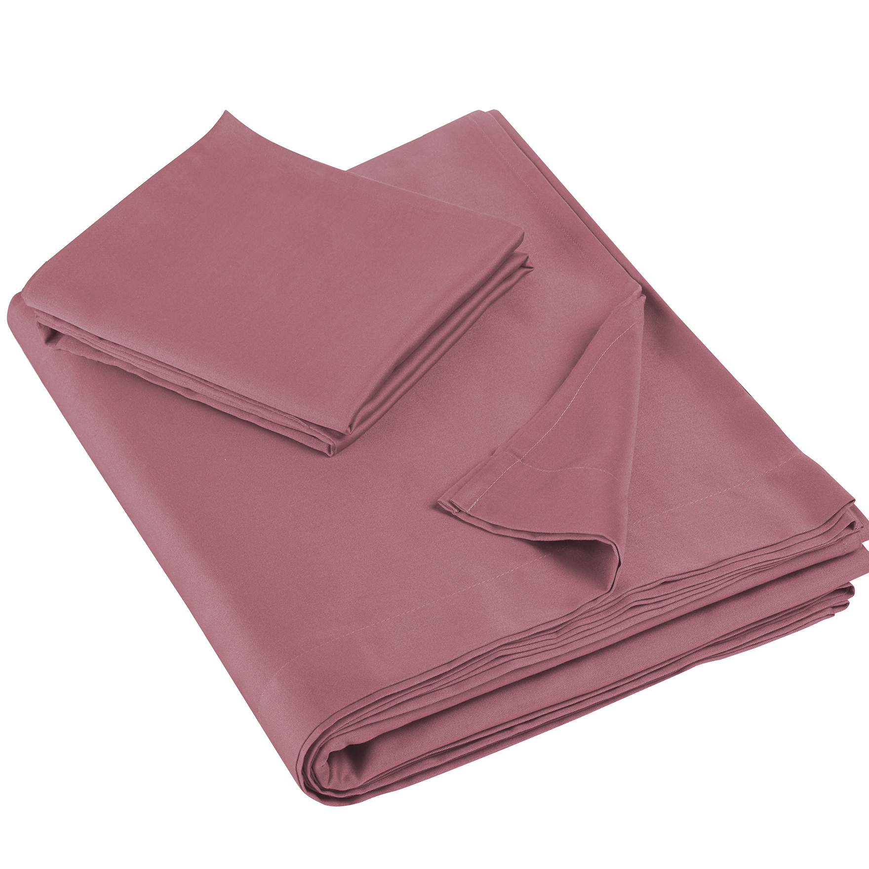 De Witte Lietaer Sheet set Olivia - Single - 180 x 280 cm - Pink - Satin cotton