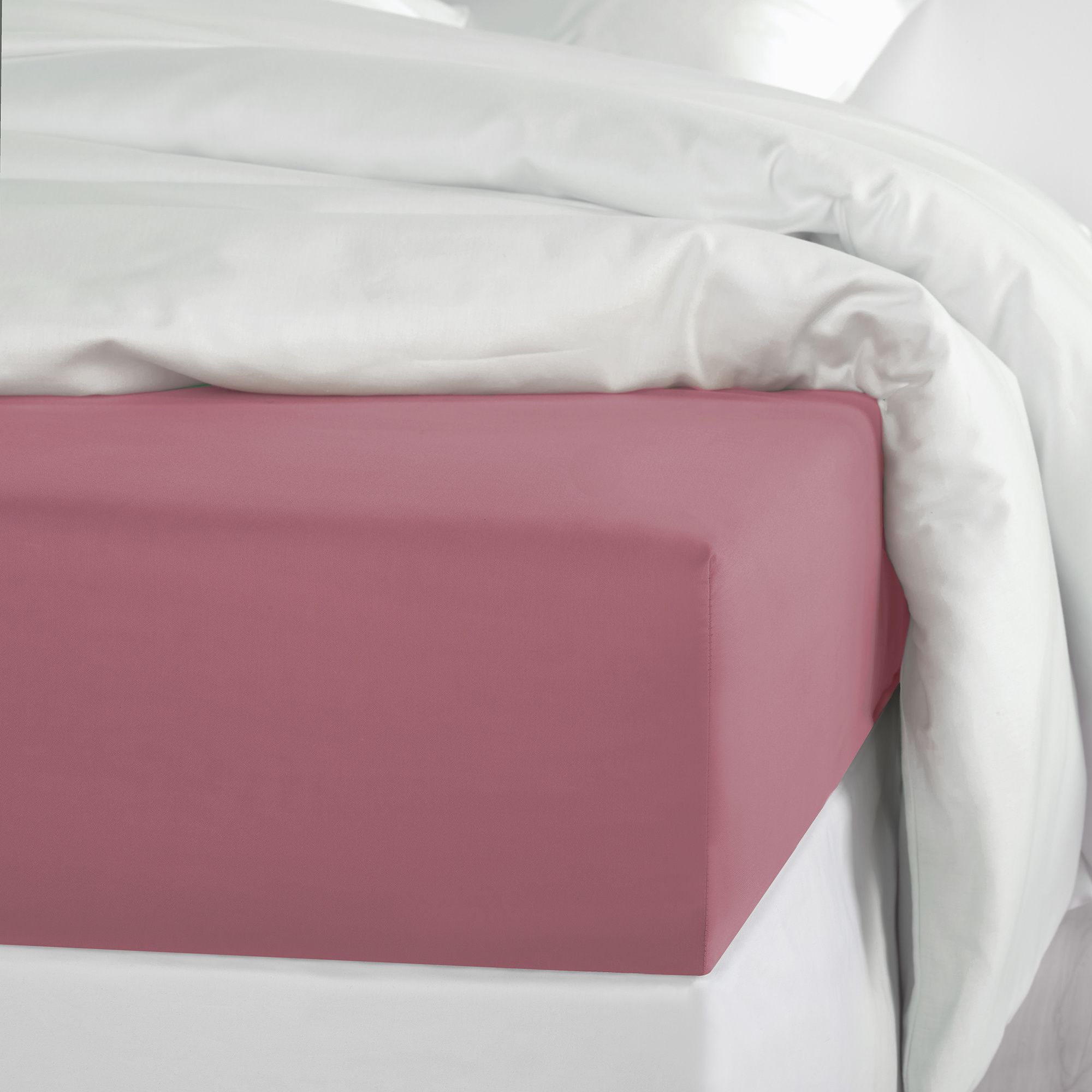 De Witte Lietaer Sheet set Olivia - Single - 180 x 280 cm - Pink - Satin cotton