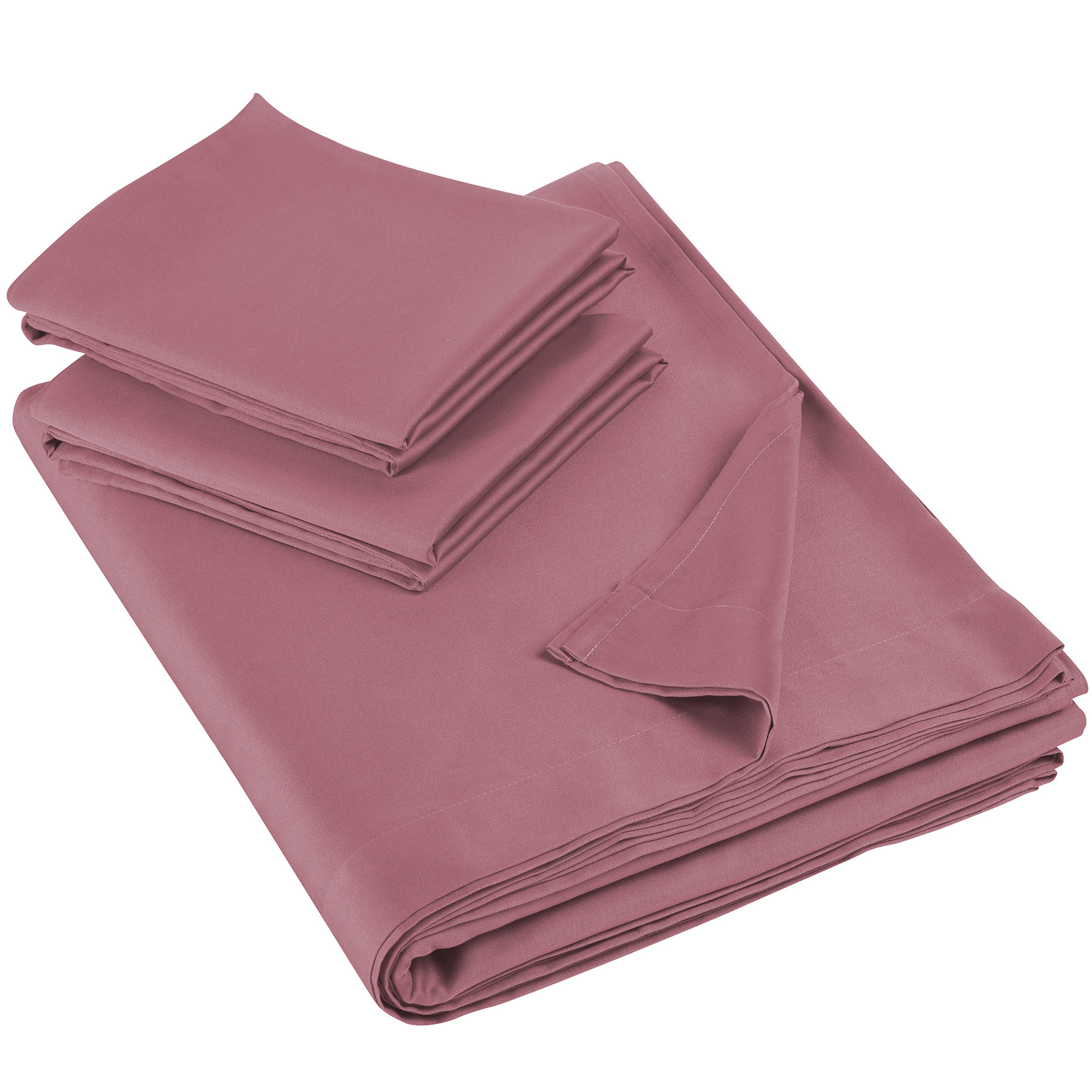 De Witte Lietaer Sheet set Olivia - Double - 280 x 280 cm - Pink - Satin cotton