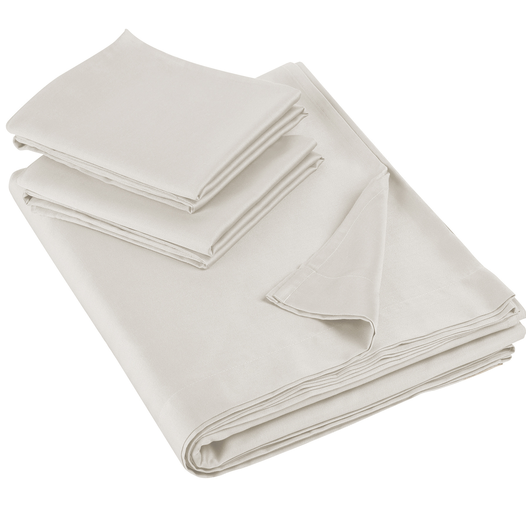 De Witte Lietaer Lakenset Olivia - Tweepersoons - 280 x 280 cm - Beige - Satijnkatoen