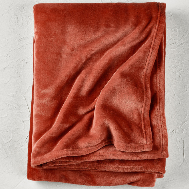 De Witte Lietaer Fleece blanket Snuggly Caramel - 150 x 200 cm - Brown