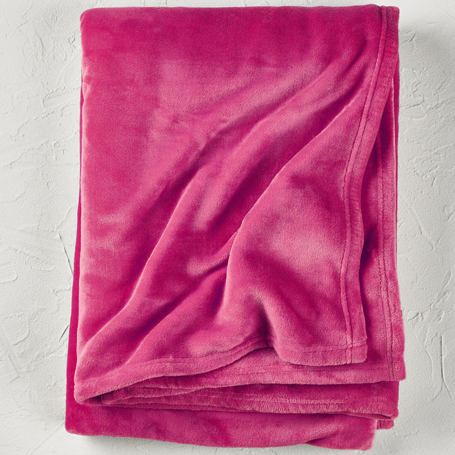 De Witte Lietaer Fleece blanket Snuggly Cerise - 150 x 200 cm - Pink