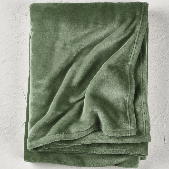 De Witte Lietaer Fleece blanket Snuggly Khaki - 150 x 200 cm - Green
