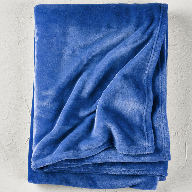 De Witte Lietaer Fleece blanket Snuggly Lapis Blue - 150 x 200 cm - Blue