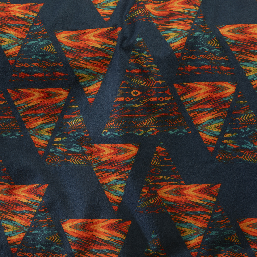 De Witte Lietaer Duvet cover Caspian Eclipse Blue - Double - 200 x 200/220 cm - Cotton Flannel