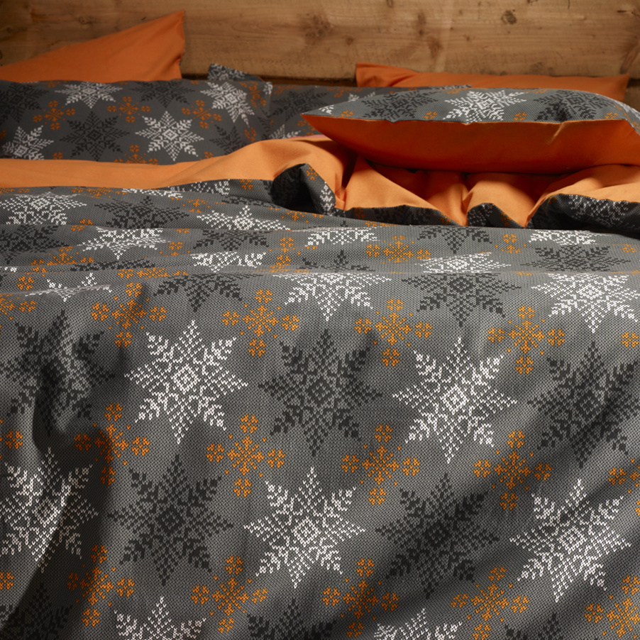 De Witte Lietaer Duvet cover Frostine Honey - Single - 140 x 200/220 cm - Cotton Flannel