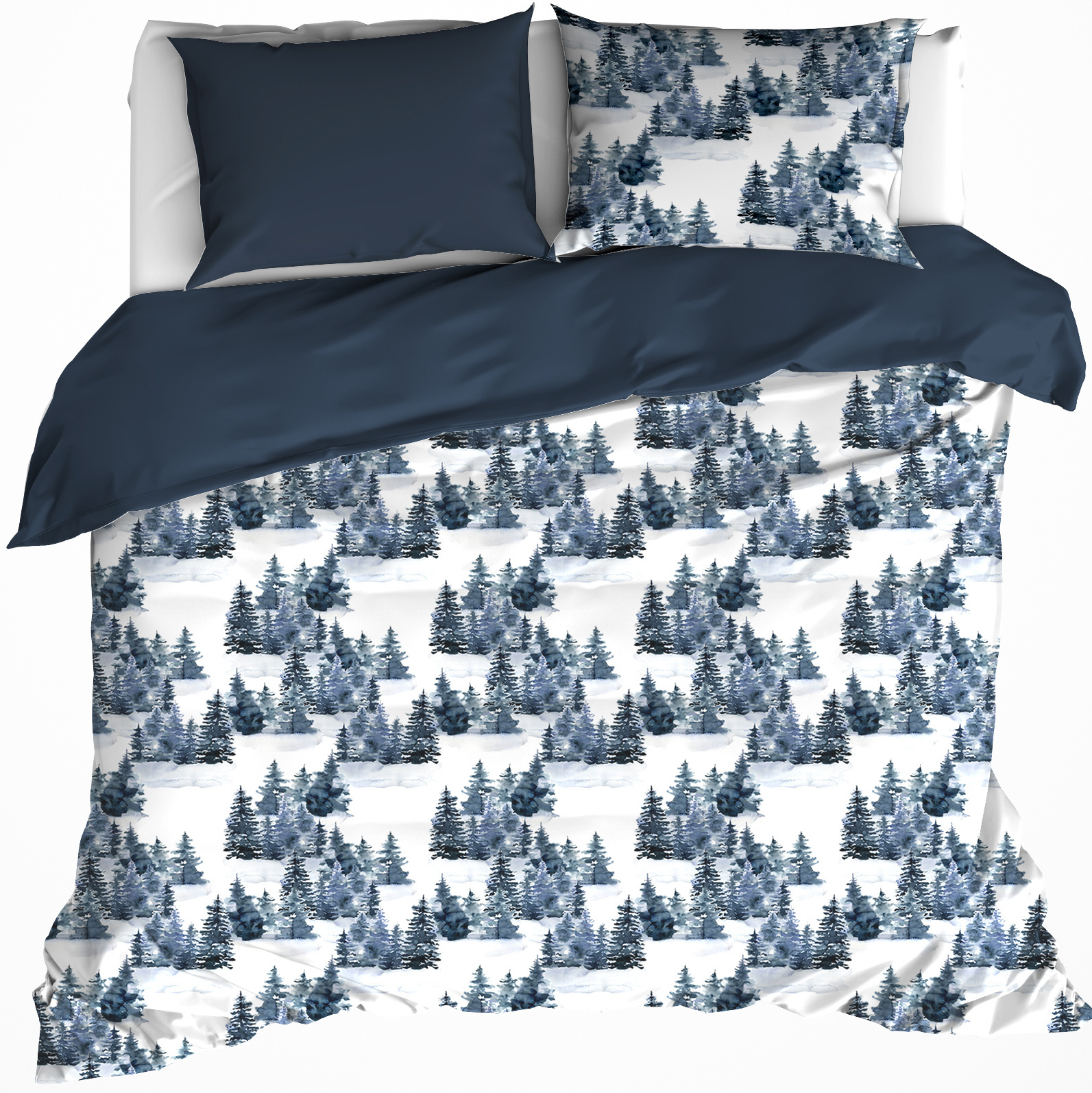 De Witte Lietaer Duvet cover North Eclipse Blue - Lits Jumeaux - 240 x 220 cm - Cotton Flannel