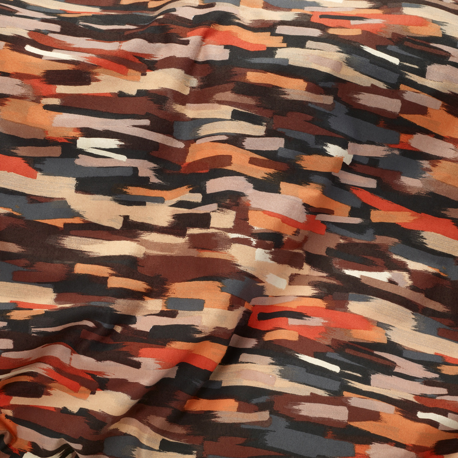 De Witte Lietaer Dekbedovertrek Rothko Orange Rust - Tweepersoons - 200 x 200/220 cm - Katoen Flanel