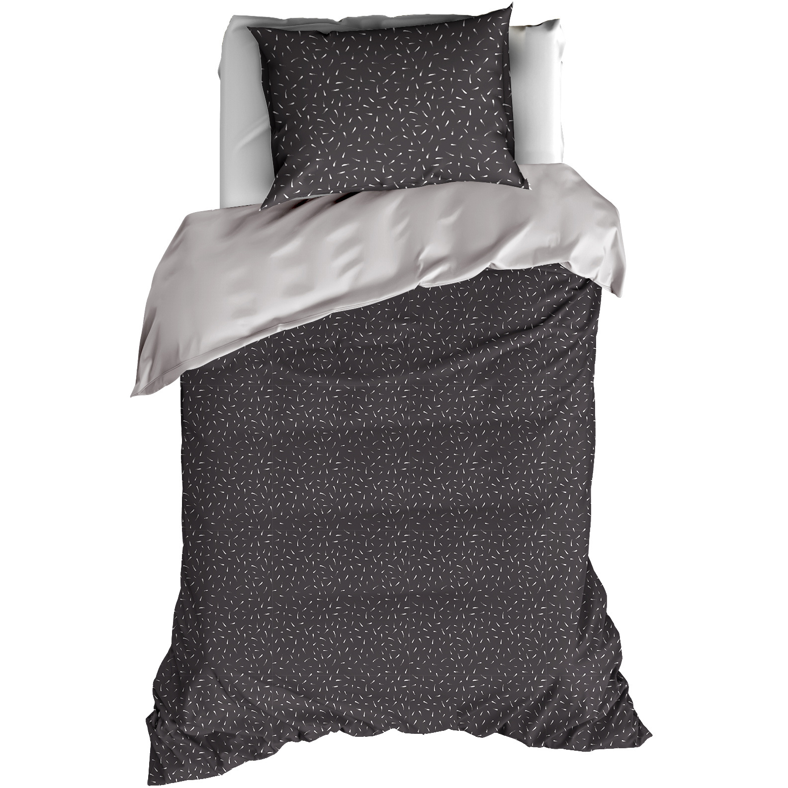 De Witte Lietaer Dekbedovertrek Shooting Star Sea Salt - Eenpersoons -  140 x 200/220 cm - Katoen Flanel