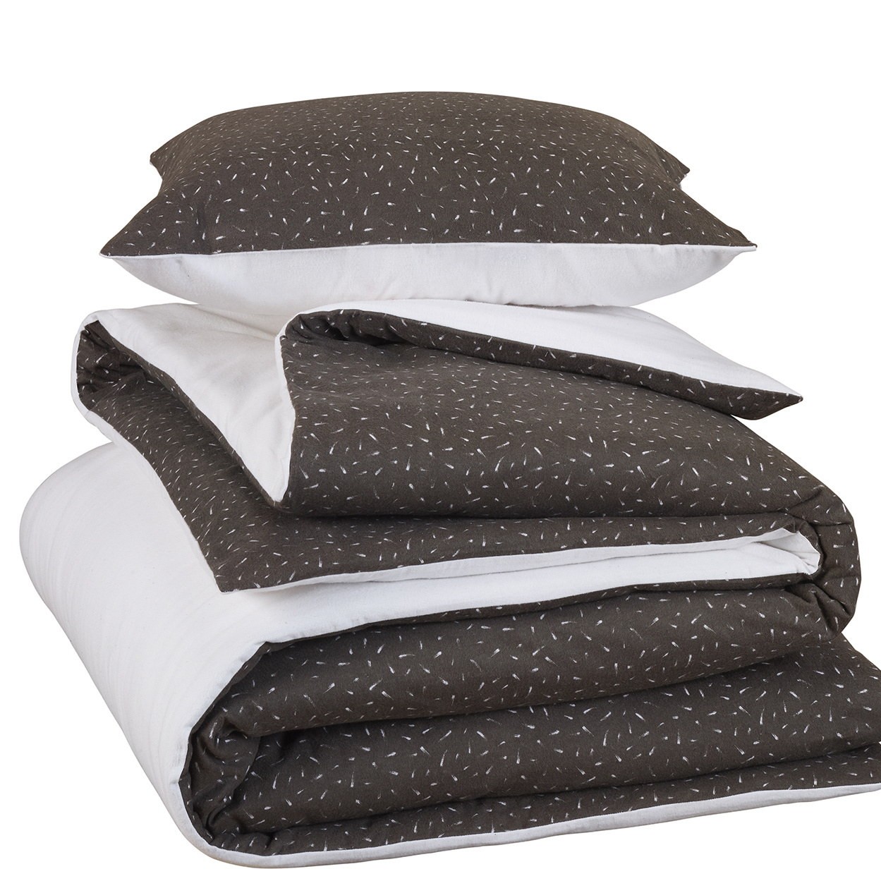 De Witte Lietaer Dekbedovertrek Shooting Star Sea Salt - Eenpersoons -  140 x 200/220 cm - Katoen Flanel