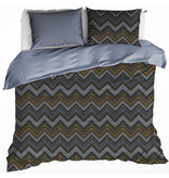 De Witte Lietaer Dekbedovertrek Sioux Blue Gray - Tweepersoons - 200 x 200/220 cm - Katoen Flanel