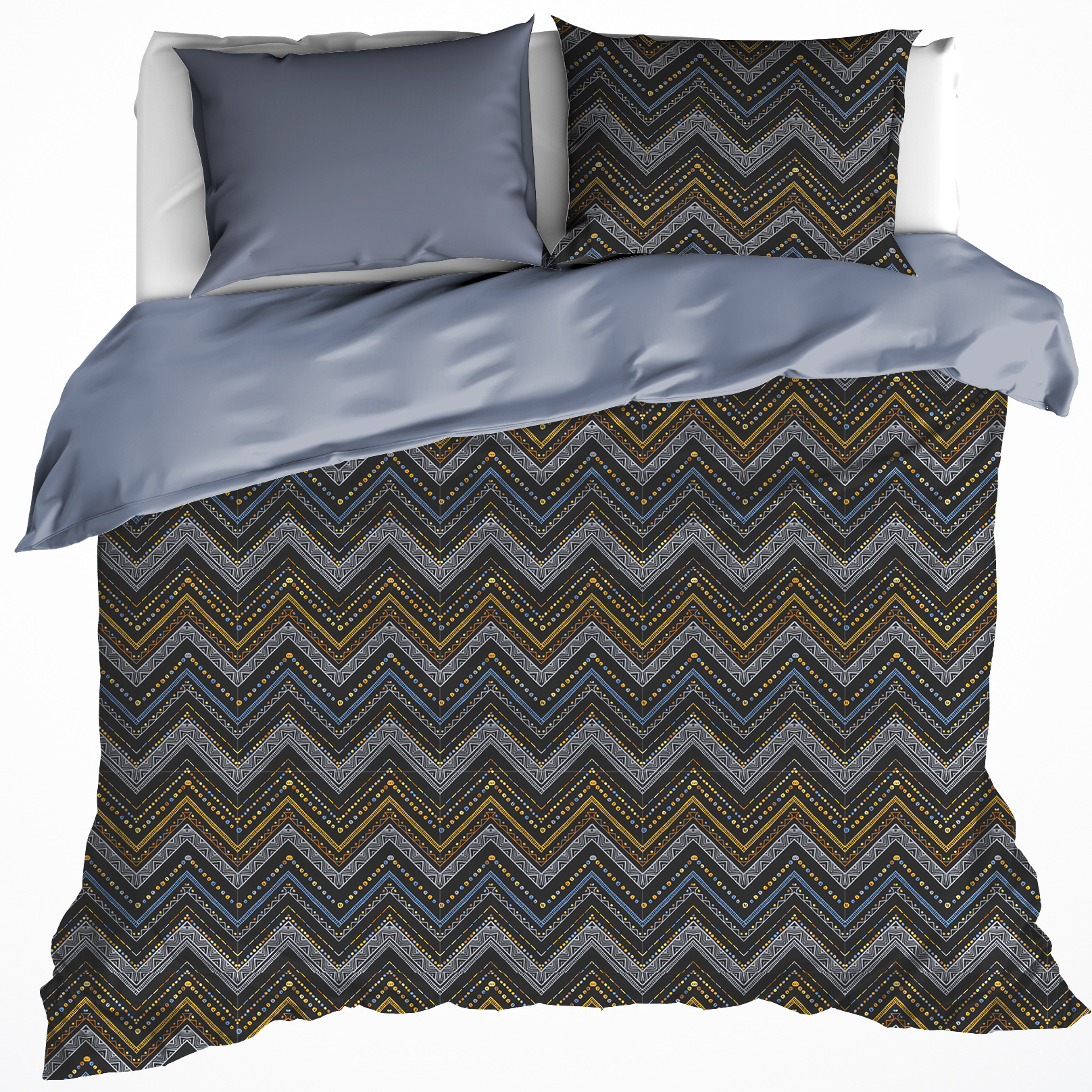 De Witte Lietaer Duvet cover Sioux Blue Gray - Double - 200 x 200/220 cm - Cotton Flannel
