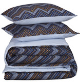 De Witte Lietaer Dekbedovertrek Sioux Blue Gray - Tweepersoons - 200 x 200/220 cm - Katoen Flanel