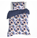 De Witte Lietaer Duvet cover Veronica Mood Indigo - Single - 140 x 200/220 cm - Cotton Flannel