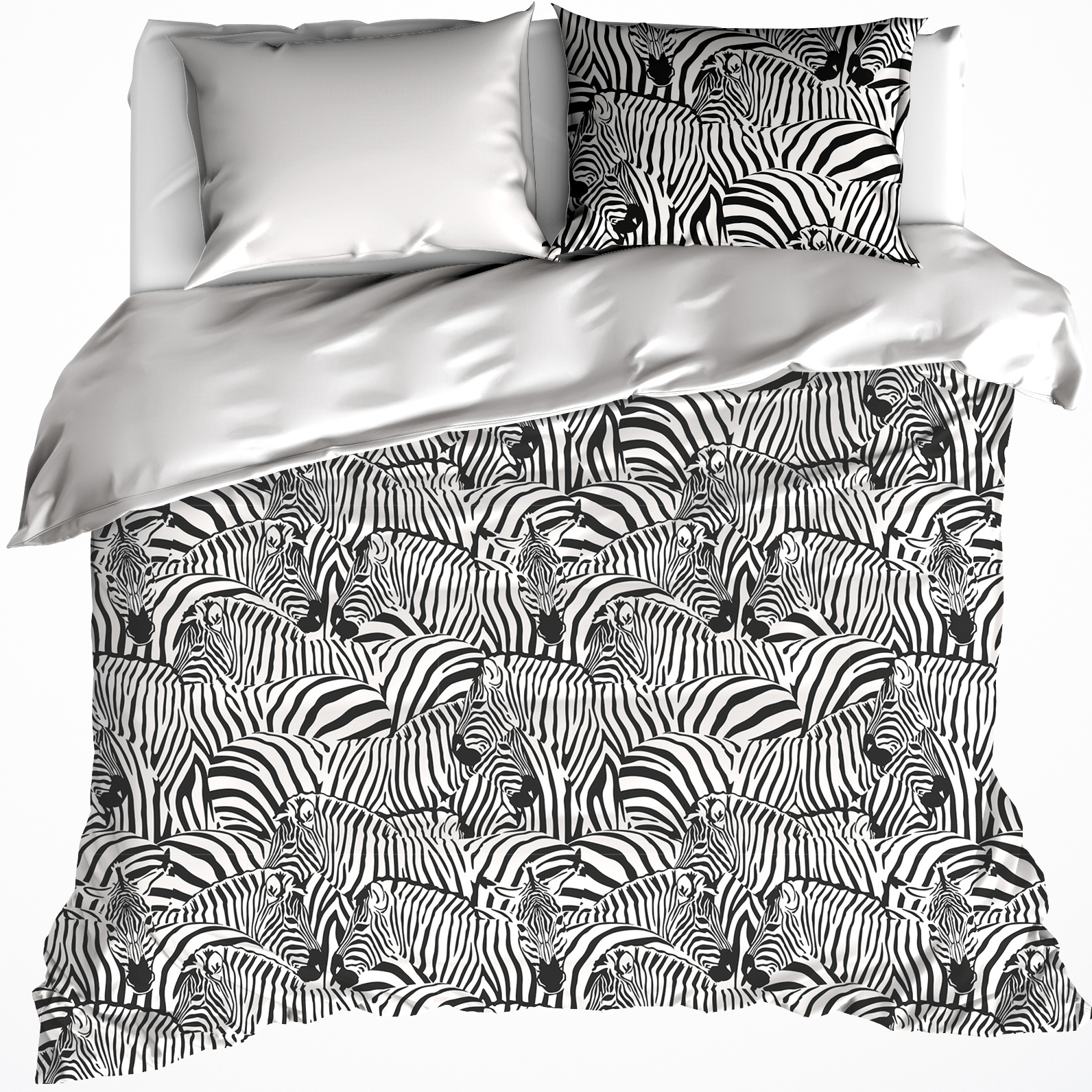 De Witte Lietaer Dekbedovertrek Zebra Cream - Lits Jumeaux - 240 x 220 cm - Katoen Flanel