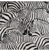 De Witte Lietaer Dekbedovertrek Zebra Cream - Hotelmaat - 260 x 240 cm - Katoen Flanel