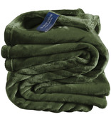 De Witte Lietaer Fleece deken Cosy Khaki - 150 x 200 cm - Groen
