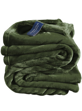 De Witte Lietaer Fleece deken Cosy Khaki 150 x 200 cm