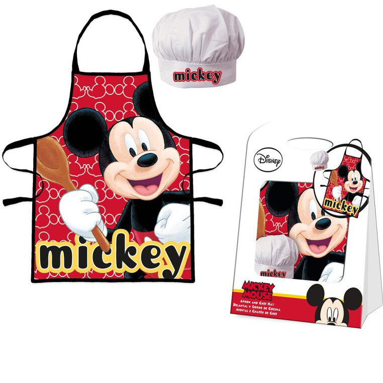 Disney Mickey Mouse Schort en Koksmuts - 4-8 Jaar