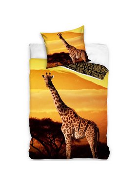 Animal Pictures Duvet cover Giraffe 140 x 200 / 60 x 70 Cotton